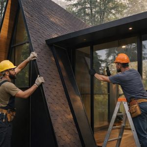 crna-a-frame-kucica-montaza